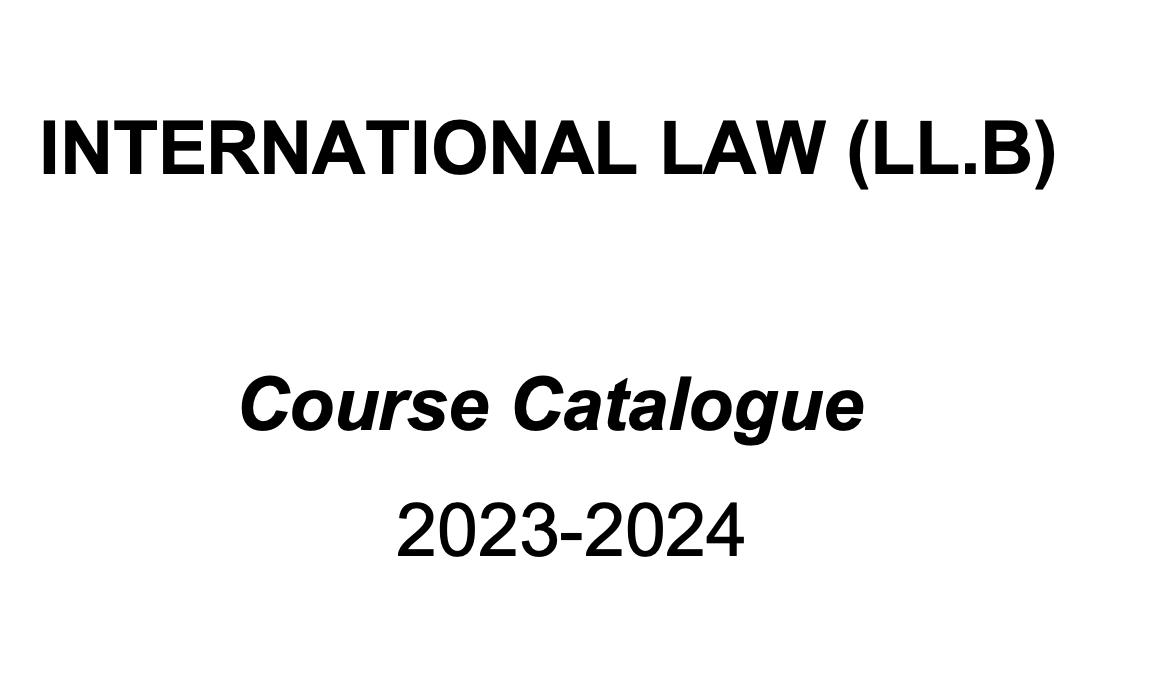 Course Catalogue NEU Faculty Of Law International Law Department Course Catalogue NEU Faculty Of Law International Law Department